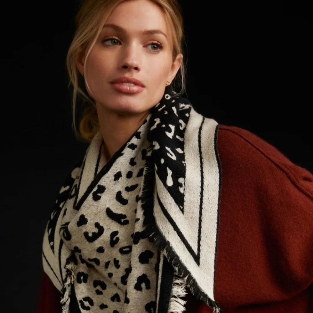 Anthropologie cheetah scarf Pilcro new without tags